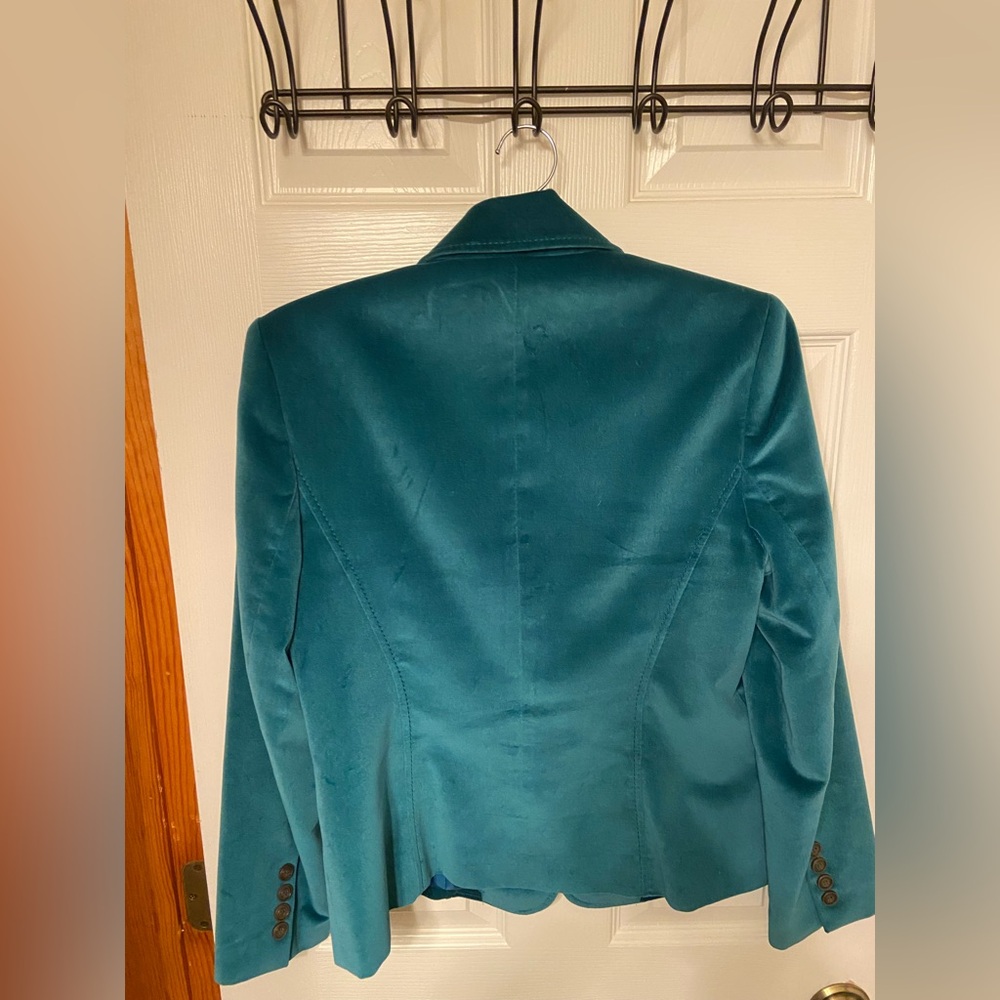 Talbots Petites Teal Velvet Blazer – Size 8P - Picture 4 of 5